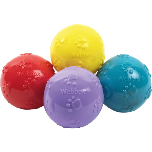 bolas com apito divertidas (pacote de 4) - brinquedos para cães contra o tédio