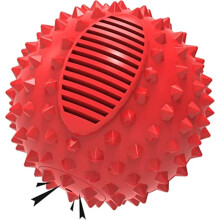 balle pour chien couineur indestructible pour mâcheurs agressifs, jouet à mâcher en caoutchouc durable 10cm, flotte pour chiens grands/moyens