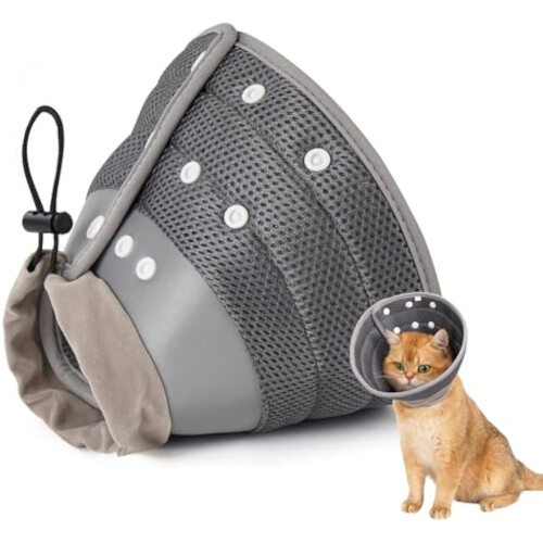 Soft Cone Collar – Adjustable Post-op, for Cats & Small Dogs