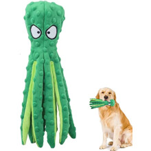Jouets couineur pour chien, pieuvre verte sans rembourrage avec papier froissé, peluche durable pour chiots et petits chiens, nettoyage des dents