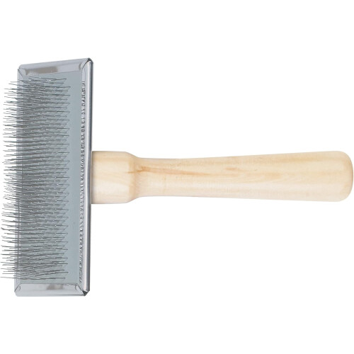 Heritage weiche Slickerbürste mit Holzgriff Large, transparent