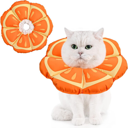 Soft Adjustable Cat Recovery Cone – Post-Surgery E-Collar (S) 1