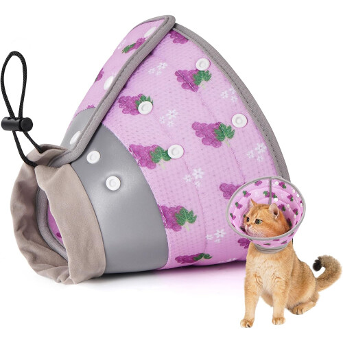 Soft Cone Collar – Adjustable Post-op, for Cats & Small Dogs 1