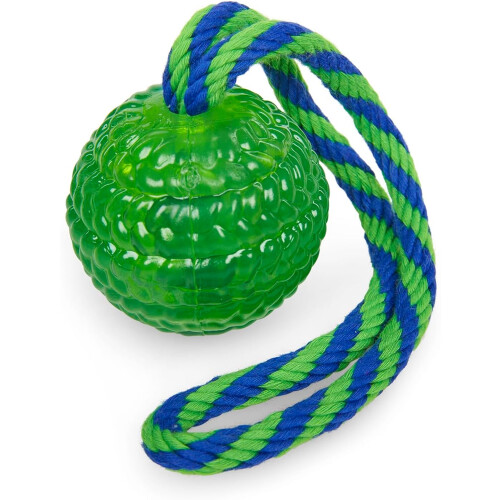 Bola com corda brinquedo de morder e puxar para cão, resistente e interativo (pacote 1) 1