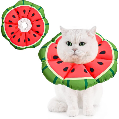 Soft Adjustable Cat Recovery Cone – Post-Surgery E-Collar (S) 1