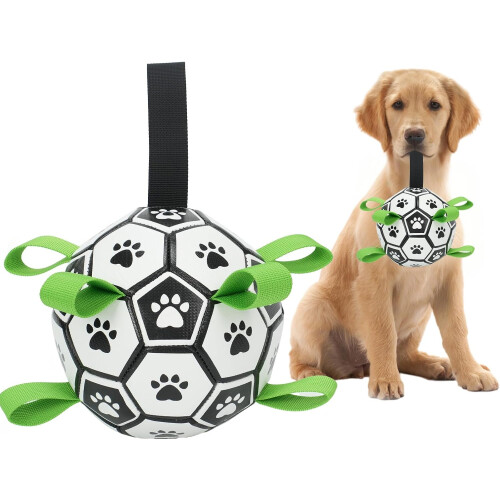 Brinquedos para cão bolas, bola 6 polegadas/7 polegadas com alças, pastoreio, durável, exterior para cachorros, treino (Paw-M) 1
