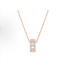 (Rose gold multi-bead fortune ring necklace) Women Silver Swan Pendant Necklace, Blue Teardrop Crystal Rhinestone Elegant Jewelry