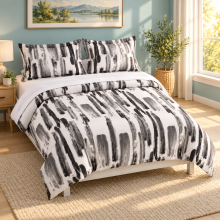 Reversible Duvet Cover Quilt Covers Luxury Bedding Set King Double Size