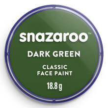 Snazaroo Classic Face and Body Paint, Dark Green Colour, Water Based, Easily Washable, SFX Makeup