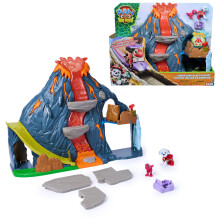 Paw Patrol: The Dino Movie, Super Lava Blast Volcano Playset with Lights and Sounds, Marshall and Rhubarb Action Figures, Preschool Toys for Boys and