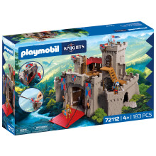 Playmobil | Knights | Large Lion Castle with Drawbridge, Cannons & Trapdoor Toy for Children Aged 4+ | 72112