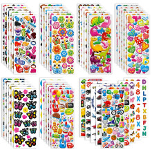 SOFTZO 3D Stickers for Children - 45 Puffy Sheets with 1300+ Kids Sticker - Perfect for Party Bag Fillers, Scrapbooking, Fun with Stickers of Cars, L