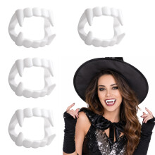 Yunvisty 4pcs Retractable Vampire Teeth Vampire Fangs Halloween Accessories