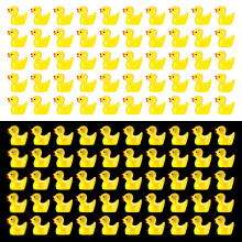 Mini Ducks 100 Pack, Small Tiny Resin Ducks Little Plastic Ducks Numbered