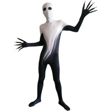 Spooktacular Creations Halloween Black White Shadow Costume for Child Boys Halloween Themed Dress Up Party, Scary Morph Suit-Medium(8-10 yrs)