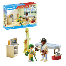 Playmobil 71619 Action Heroes: Pediatrician with teddy bear, treatment for the little ones, made from over 80% recycled and bio-based materials, deta