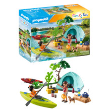 Playmobil 71425 Family Fun Campsite with Campfire, exciting outdoor adventure at the campsite, canoeing and campfires, fun imaginative role-play, pla