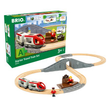 BRIO World Starter Train Set for Kids, 22 Piece Wooden Railway Toy with Figure 8 Track, Travel Train, Tunnel and Station, Ages 3 Years and Up