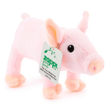 Zappi Co 100% Recycled Plush Piglet Toy (14cm Length) Stuffed Soft Cuddly Eco Friendly animals Collection For New Born Child First kid pig