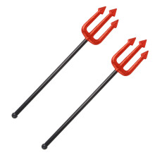 VEYLIN Halloween Devil's Fork, 2 Pack Plastic Devil Trident for Kids Halloween Devil Costume Accessories