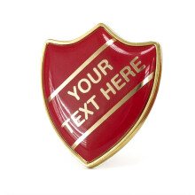 Create Your Own School Shield Badge (Red)