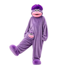 aokavise kids halloween costumes girls,Big Mouth Monster Onesie Kids Halloween Costumes Cozy Soft Plush Fabric Funny Silly Onesies Boys Girls Jumpsui