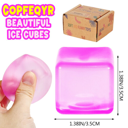 Copfeqyr 3.5cm Purple Squishy Cube Slow Rising Fidget Toy 1