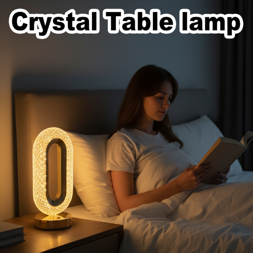 Ranpo Tricolor LED Table Lamp Desk Crystal Bedside Lamps 2