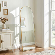 Modern Arched Metal Floor Mirror
