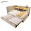 HOMAIRE Beige Linen Daybed with USB Charging 1