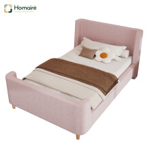 HOMAIRE Pink Velvet 3FT Sleigh Bed Frame