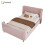 HOMAIRE Pink Velvet 3FT Sleigh Bed Frame 1