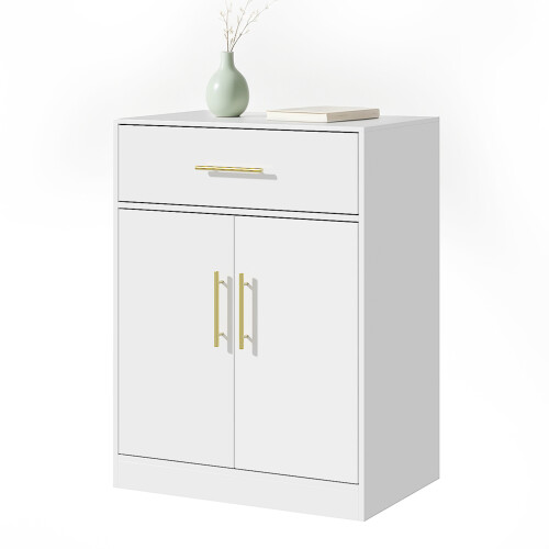 Sideboard 2 Door 1 Drawer Storage White Cupboard 2