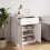Sideboard 2 Door 1 Drawer Storage White Cupboard 4