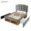 HOMAIRE Grey Velvet Upholstered Single Bed 90x190 1