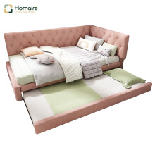 HOMAIRE Pink Velvet Upholstered Daybed 90x190cm