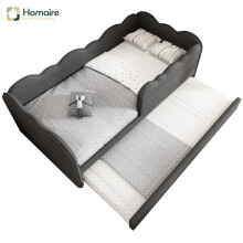 HOMAIRE Grey Linen Upholstered Daybed 90x190cm