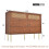 HOMAIRE Walnut Rattan Sideboard Cabinet 6 Drawers 2