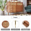 HOMAIRE Walnut Rattan Sideboard Cabinet 6 Drawers 3