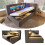 HOMAIRE Grey Linen Daybed with Storage & USB 3