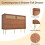 HOMAIRE Walnut Rattan Sideboard Cabinet 6 Drawers 5