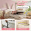 HOMAIRE Bunny Ears Kids Bed with Storage Beige 6