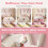 HOMAIRE Bunny Ears Kids Bed with Storage Beige 4