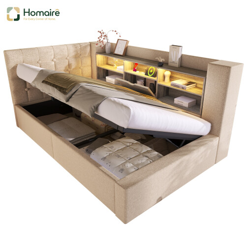 HOMAIRE 3FT Single Daybed with Storage Beige