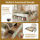 HOMAIRE Upholstered Single Bed with Storage Beige 4