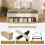 HOMAIRE Upholstered Single Bed with Storage Beige 5