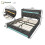 HOMAIRE Grey Upholstered Double Bed 135x190cm 1