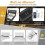 HOMAIRE Grey Linen 180x200cm LED Storage Bed 2
