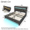 HOMAIRE Grey Linen 180x200cm LED Storage Bed 3