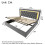 HOMAIRE Grey Velvet Double Bed 135x190cm LED 2